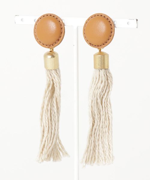 【セール】WEGO VINTAGE/CSレザータッセルイヤリング（イヤリング）｜WEGO（ウィゴー）