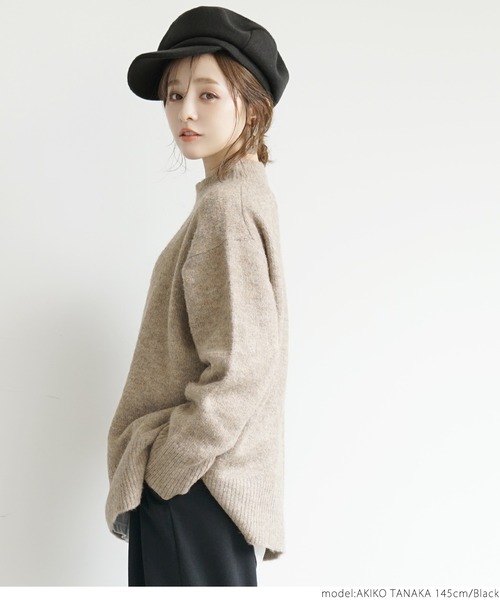 coca(coca)(コカ)の「メルトンキャスケット(キャスケット・レディース・ブラック/ベージュ・ONE SIZE)」の5枚目の写真