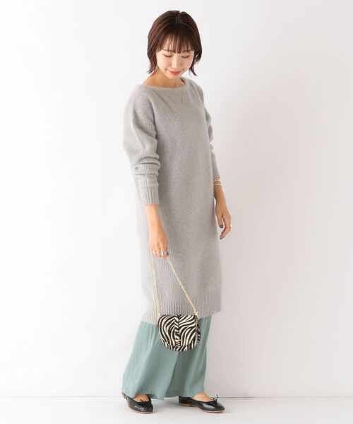 SHIPS any(シップス エニィ)の「SHIPS any: フォックス ミックス ボクシーワンピース◇(ワンピース・レディース・ライトグレー/ブラック・ONE SIZE)」の15枚目の写真