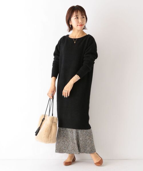 SHIPS any(シップス エニィ)の「SHIPS any: フォックス ミックス ボクシーワンピース◇(ワンピース・レディース・ライトグレー/ブラック・ONE SIZE)」の13枚目の写真