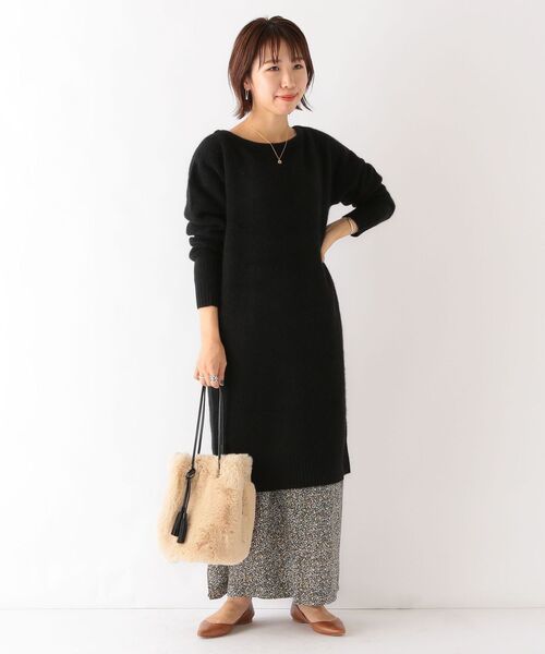 SHIPS any(シップス エニィ)の「SHIPS any: フォックス ミックス ボクシーワンピース◇(ワンピース・レディース・ライトグレー/ブラック・ONE SIZE)」の18枚目の写真