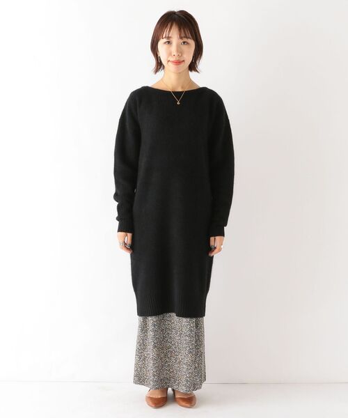 SHIPS any(シップス エニィ)の「SHIPS any: フォックス ミックス ボクシーワンピース◇(ワンピース・レディース・ライトグレー/ブラック・ONE SIZE)」の16枚目の写真