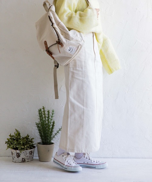 Mysa&Liina（ミーサリーナ）の「デニムセミフレアペンシルスカート（デニムスカート・レディース・サンドベージュ/ブルー/アイボリー/インディゴブルー/ブラック・M）」の9枚目の写真