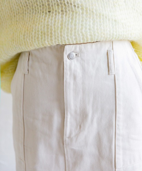 Mysa&Liina（ミーサリーナ）の「デニムセミフレアペンシルスカート（デニムスカート・レディース・サンドベージュ/ブルー/アイボリー/インディゴブルー/ブラック・M）」の11枚目の写真