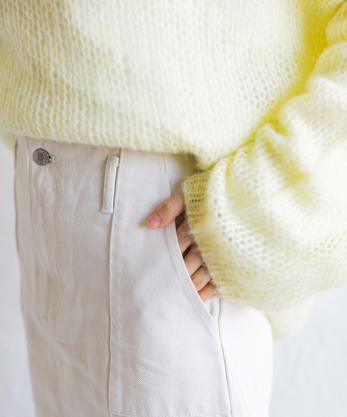 Mysa&Liina（ミーサリーナ）の「デニムセミフレアペンシルスカート（デニムスカート・レディース・サンドベージュ/ブルー/アイボリー/インディゴブルー/ブラック・M）」の12枚目の写真