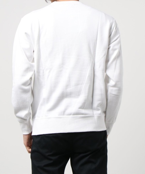 Champion(チャンピオン)の「【Champion/チャンピオン】クルーネック ロゴ刺繍 ワンポイント トレーナー スウェット プルオーバー(スウェット・メンズ・カーキ/ブラック/ホワイト/グレー/ネイビー/レンガ/グリーン・M/L/XL)」の14枚目の写真