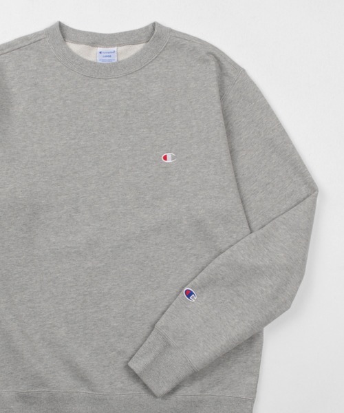 Champion(チャンピオン)の「【Champion/チャンピオン】クルーネック ロゴ刺繍 ワンポイント トレーナー スウェット プルオーバー(スウェット・メンズ・カーキ/ブラック/ホワイト/グレー/ネイビー/レンガ/グリーン・M/L/XL)」の19枚目の写真