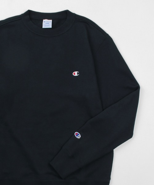 Champion(チャンピオン)の「【Champion/チャンピオン】クルーネック ロゴ刺繍 ワンポイント トレーナー スウェット プルオーバー(スウェット・メンズ・カーキ/ブラック/ホワイト/グレー/ネイビー/レンガ/グリーン・M/L/XL)」の21枚目の写真