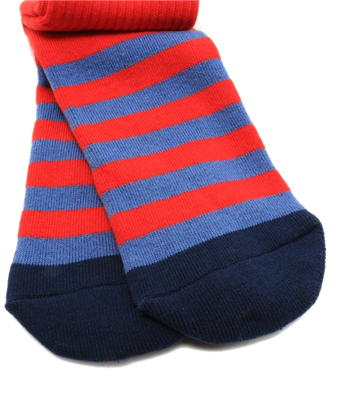 Healthknit（ヘルスニット）の「【Healthknit】BORDER SOCKS（ソックス/靴下・メンズ・オフホワイト/ネイビー/レッド・FREE）」の5枚目の写真