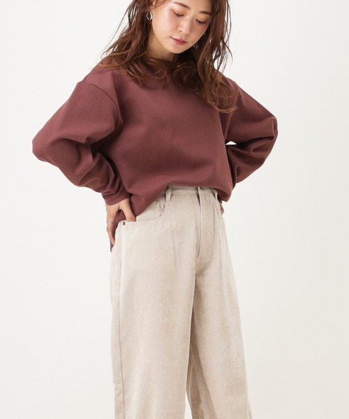 CONVERSE(コンバース)の「CONVERSE コンバース ダンボールニット素材 長袖Tシャツ(Tシャツ/カットソー・レディース・ホワイト/ブラック/ブラウン・M/L)」の5枚目の写真