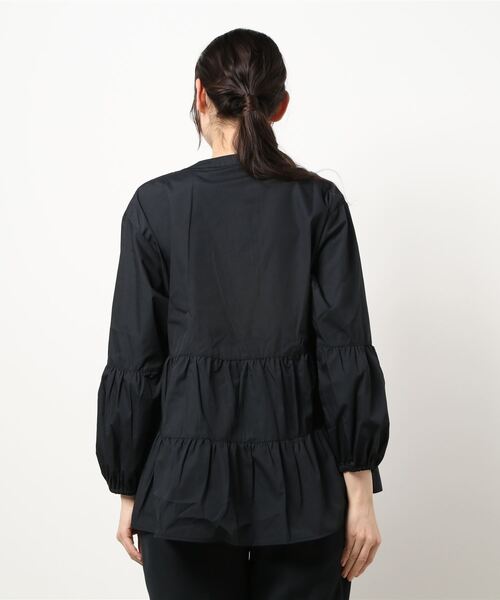 coca（coca）（コカ）の「ティアードブラウス（シャツ/ブラウス・レディース・ブラック/ホワイト/パープル・ONE SIZE）」の4枚目の写真