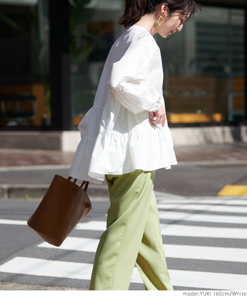 coca（coca）（コカ）の「ティアードブラウス（シャツ/ブラウス・レディース・ブラック/ホワイト/パープル・ONE SIZE）」の7枚目の写真