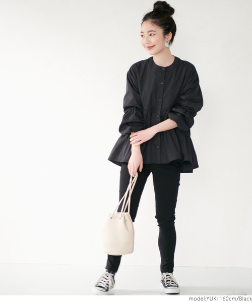 coca（coca）（コカ）の「ティアードブラウス（シャツ/ブラウス・レディース・ブラック/ホワイト/パープル・ONE SIZE）」の11枚目の写真