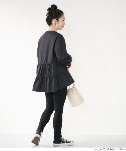 coca（coca）（コカ）の「ティアードブラウス（シャツ/ブラウス・レディース・ブラック/ホワイト/パープル・ONE SIZE）」の13枚目の写真