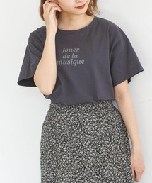 SLURR | デザインプリントクルーネックドロップショルダーT(Tシャツ/カットソー)