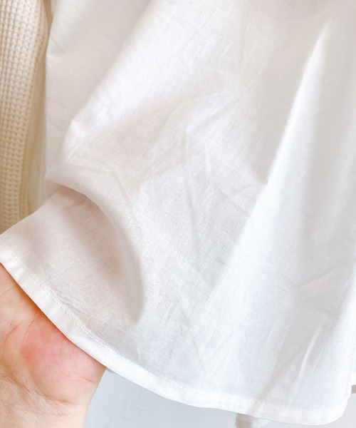 White Collection（ホワイトコレクション）の「【2021SS新作】ワッフル生地×シャツレイヤードプルオーバー（Tシャツ/カットソー・レディース・ブラック/ブルー/グリーン/アイボリー・M）」の20枚目の写真