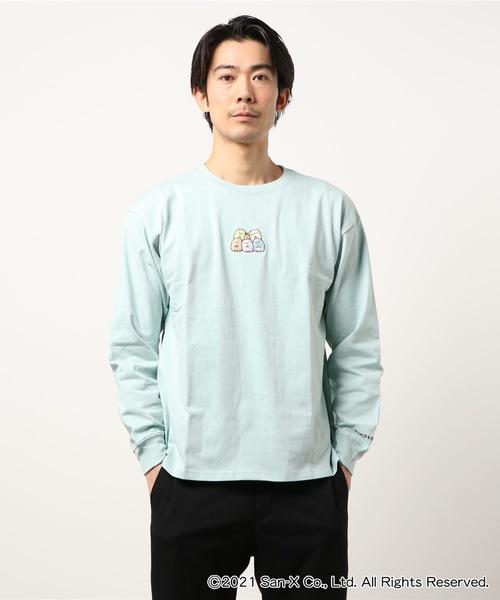 LB/S (エルビーエス)の「【すみっコぐらし】フロント刺繍ロンT 袖ワンポイントプリント キャラクター刺繍(Tシャツ/カットソー・メンズ・ホワイト/ベージュ/ミント・SMALL/LARGE/MEDIUM)」の3枚目の写真