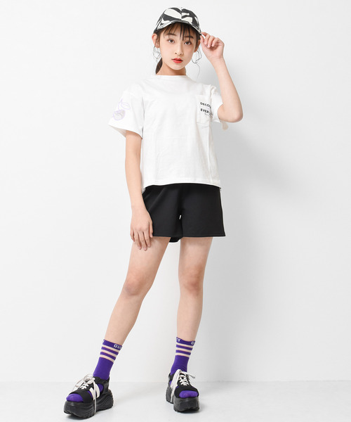 RiCO SUCRE(リコシュクレ)の「チュールチェリーTシャツ(Tシャツ/カットソー・キッズ・ラベンダー/オフホワイト/ブラック/ミント・150/160/165/140/130)」の21枚目の写真