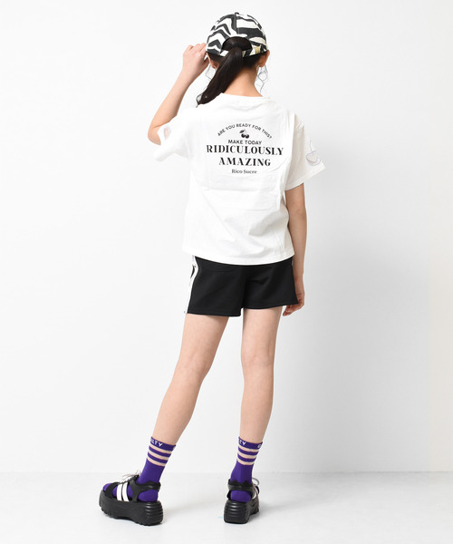 RiCO SUCRE(リコシュクレ)の「チュールチェリーTシャツ(Tシャツ/カットソー・キッズ・ラベンダー/オフホワイト/ブラック/ミント・150/160/165/140/130)」の18枚目の写真