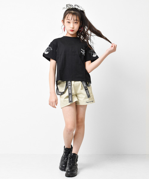RiCO SUCRE(リコシュクレ)の「チュールチェリーTシャツ(Tシャツ/カットソー・キッズ・ラベンダー/オフホワイト/ブラック/ミント・150/160/165/140/130)」の5枚目の写真