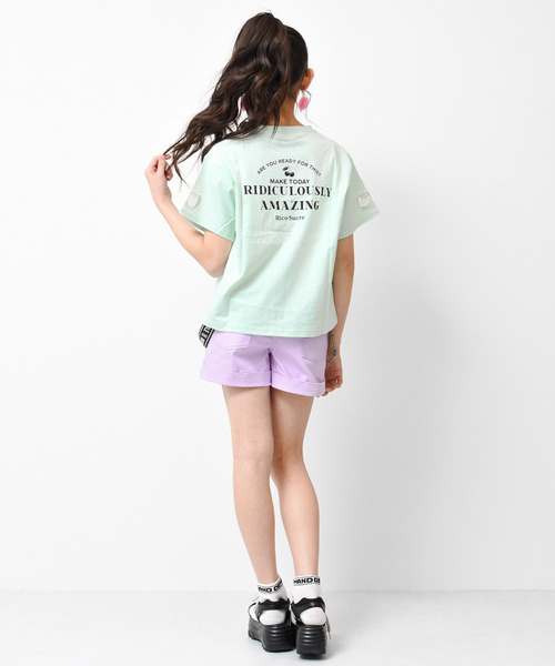 RiCO SUCRE(リコシュクレ)の「チュールチェリーTシャツ(Tシャツ/カットソー・キッズ・ラベンダー/オフホワイト/ブラック/ミント・150/160/165/140/130)」の22枚目の写真