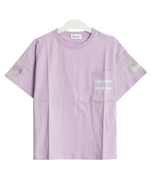 RiCO SUCRE(リコシュクレ)の「チュールチェリーTシャツ(Tシャツ/カットソー・キッズ・ラベンダー/オフホワイト/ブラック/ミント・150/160/165/140/130)」の17枚目の写真