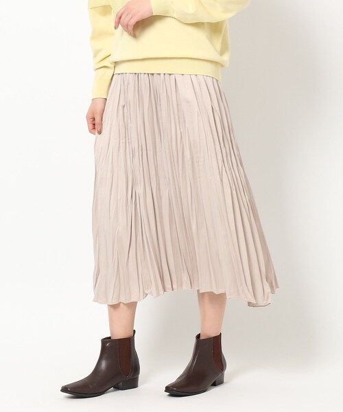 THE SHOP TK （ザ ショップ ティーケー ）の「◆ビンテージプリーツスカート（スカート・レディース・イエロー/サンドベージュ/ライトベージュ・12/13）」の3枚目の写真