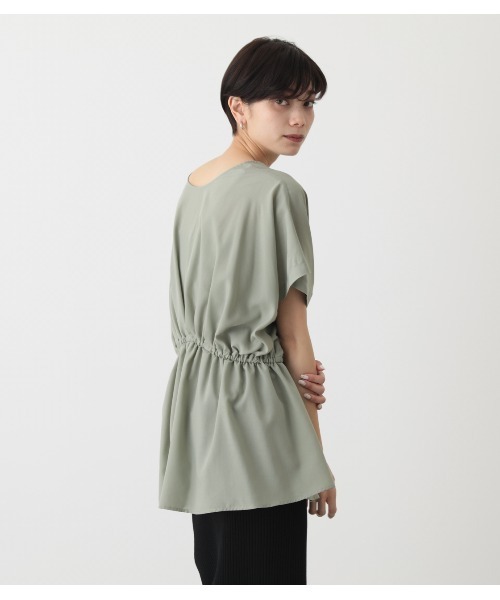 AZUL by moussy(アズールバイマウジー)の「FRONT PEPLUM BLOUSE/フロントペプラムブラウス(シャツ/ブラウス・レディース・オフホワイト/ライム/ブラック/ライトカーキ/ベージュ・MEDIUM/SMALL)」の15枚目の写真