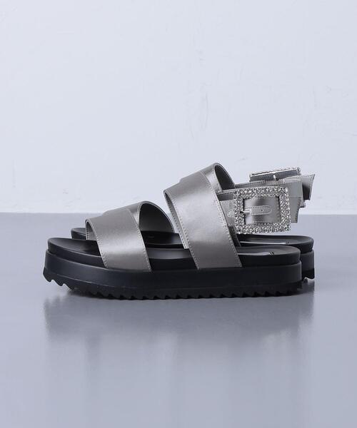 UNITED ARROWS サテンビジューサンダル UNITED ARROWS｜サテン ビジュー クロス サンダル | Rakuten