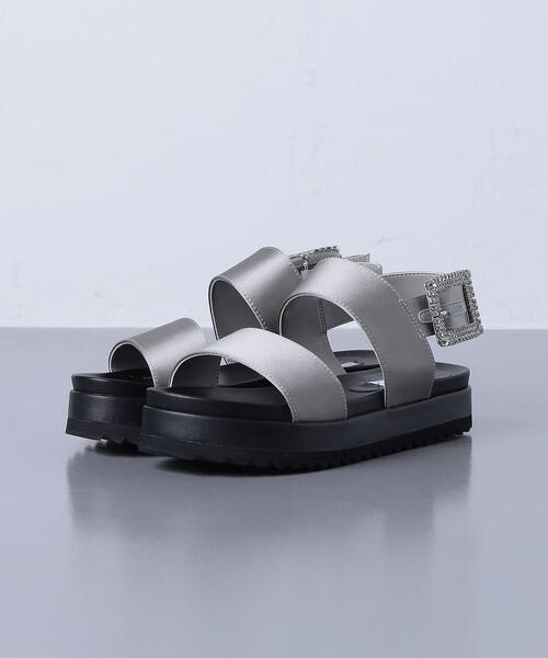 UNITED ARROWS サテンビジューサンダル サテンビジュー サンダル