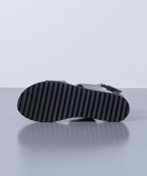 UNITED ARROWS(ユナイテッドアローズ)の「UWFM サテン ビジュー サンダル◆(サンダル・レディース・ブラック/グレー・35/35h/36/36h/37/37h/38)」の6枚目の写真