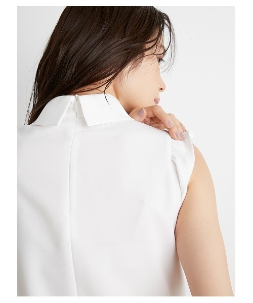 SNIDEL（スナイデル）の「フリルスリーブジョーゼブラウス（シャツ/ブラウス・レディース・ホワイト/ピンク/モカ・FREE）」の14枚目の写真