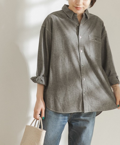 FORK&SPOON(フォークアンドスプーン)の「FORK&SPOON シャンブレービッグシャツ(シャツ/ブラウス・レディース・ブラック系その他/ブルー系その他・ONE)」の1枚目の写真