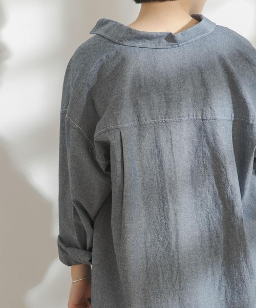 FORK&SPOON(フォークアンドスプーン)の「FORK&SPOON シャンブレービッグシャツ(シャツ/ブラウス・レディース・ブラック系その他/ブルー系その他・ONE)」の16枚目の写真