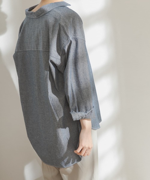 FORK&SPOON(フォークアンドスプーン)の「FORK&SPOON シャンブレービッグシャツ(シャツ/ブラウス・レディース・ブラック系その他/ブルー系その他・ONE)」の12枚目の写真