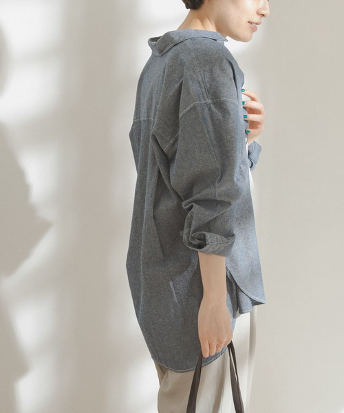 FORK&SPOON(フォークアンドスプーン)の「FORK&SPOON シャンブレービッグシャツ(シャツ/ブラウス・レディース・ブラック系その他/ブルー系その他・ONE)」の11枚目の写真