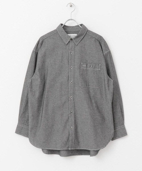 FORK&SPOON(フォークアンドスプーン)の「FORK&SPOON シャンブレービッグシャツ(シャツ/ブラウス・レディース・ブラック系その他/ブルー系その他・ONE)」の8枚目の写真