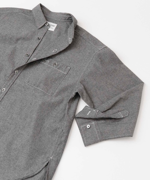 FORK&SPOON(フォークアンドスプーン)の「FORK&SPOON シャンブレービッグシャツ(シャツ/ブラウス・レディース・ブラック系その他/ブルー系その他・ONE)」の7枚目の写真