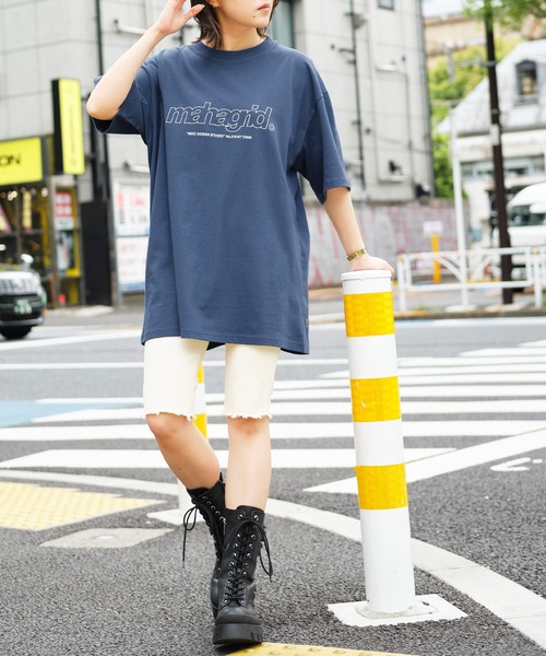 MAHAGRID(マハグリッド)の「MAHAGRID/マハグリッド THIRD LOGO/BASIC LOGO ロゴプリントオーバーサイズ半袖カットソー(Tシャツ/カットソー・メンズ・ブルー/ホワイト/ネイビー/ブラック系その他/イエロー/パープル/ホワイト系その他/ブラック/チャコール/グリーン系その他・XL/S/L/M)」の19枚目の写真