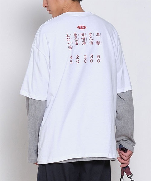 COP（シーオーピー）の「COP 大人の夜食店・メニューTEEシャツ（Tシャツ/カットソー・メンズ・ホワイト/ブラック/ベージュ/グリーン・SMALL/MEDIUM/LARGE）」の5枚目の写真