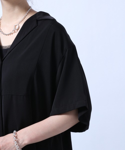ブラウス シャツ 「UNISEX」パッチトロミカイキンシャツ レディース メンズ LUCY シャツ LUCY/トロミアロハシャツ メンズ レディース