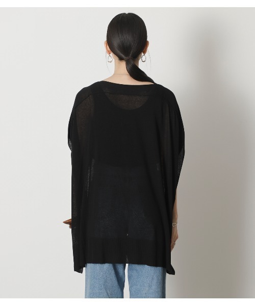 crie conforto(クリーコンフォルト)の「シアーポンチョニットPO(ニット/セーター・レディース・ブラック/オレンジ/グレー・FREE)」の18枚目の写真