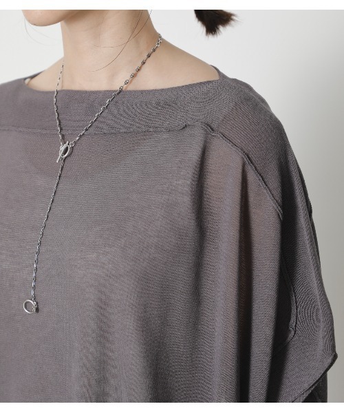 crie conforto(クリーコンフォルト)の「シアーポンチョニットPO(ニット/セーター・レディース・ブラック/オレンジ/グレー・FREE)」の16枚目の写真