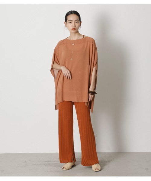 crie conforto(クリーコンフォルト)の「シアーポンチョニットPO(ニット/セーター・レディース・ブラック/オレンジ/グレー・FREE)」の20枚目の写真