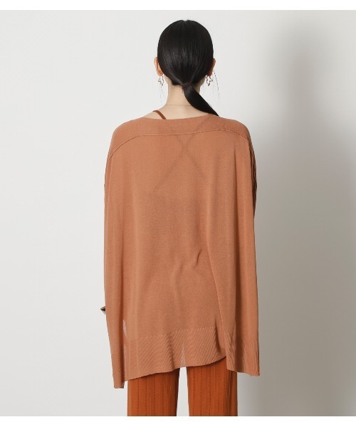 crie conforto(クリーコンフォルト)の「シアーポンチョニットPO(ニット/セーター・レディース・ブラック/オレンジ/グレー・FREE)」の22枚目の写真