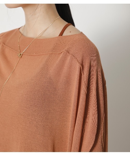 crie conforto(クリーコンフォルト)の「シアーポンチョニットPO(ニット/セーター・レディース・ブラック/オレンジ/グレー・FREE)」の10枚目の写真