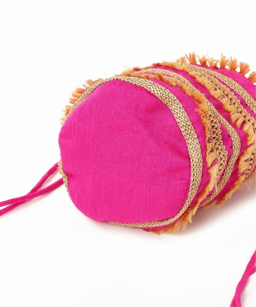 SLOBE IENA(スローブイエナ)の「【Pondichery/ポンディシェリ 】フリンジ巾着◆(ハンドバッグ・レディース・イエロー/ピンク・FREE)」の8枚目の写真