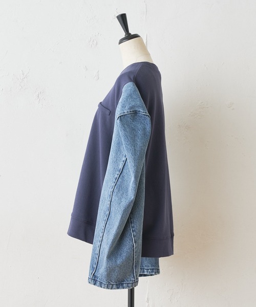 BEARDSLEY（ビアズリー）の「《VVTIAN》デニムカットソー（Tシャツ/カットソー・レディース・ブルー・FREE）」の12枚目の写真