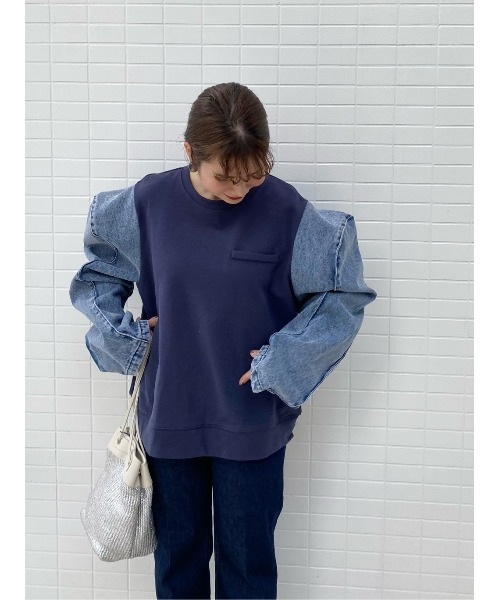 BEARDSLEY（ビアズリー）の「《VVTIAN》デニムカットソー（Tシャツ/カットソー・レディース・ブルー・FREE）」の16枚目の写真