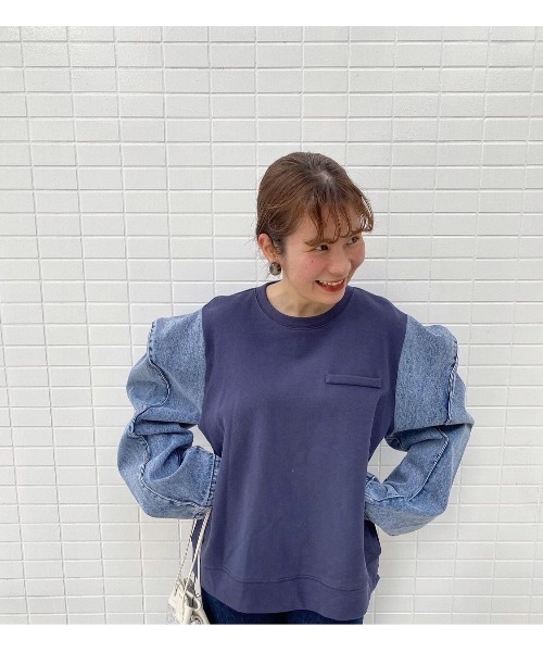 BEARDSLEY（ビアズリー）の「《VVTIAN》デニムカットソー（Tシャツ/カットソー・レディース・ブルー・FREE）」の18枚目の写真